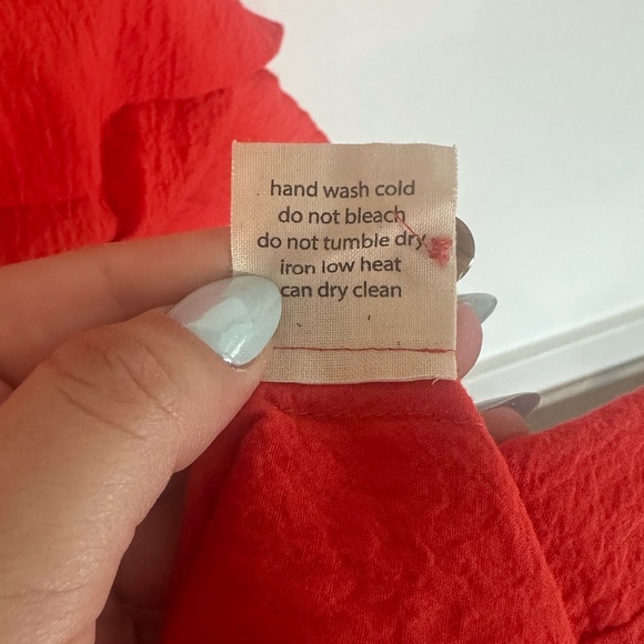 Three Graces London Smocked Mini Dress in Red - Picture 7 of 11